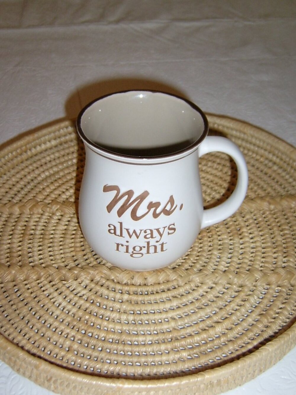Mrs. Always Right Mug by Spectrum, EUC